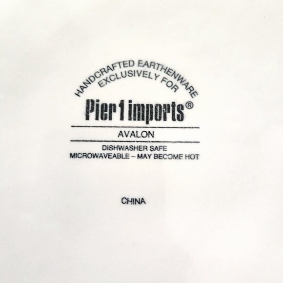 Pier 1 Imports Avalon Earthenware Lemon Tree Floral Handpainted Salad Plate 8.5" - Picture 3 of 3